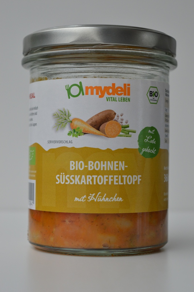 Bio Bohnen-Süßkartoffeltopf mit Hühnchen